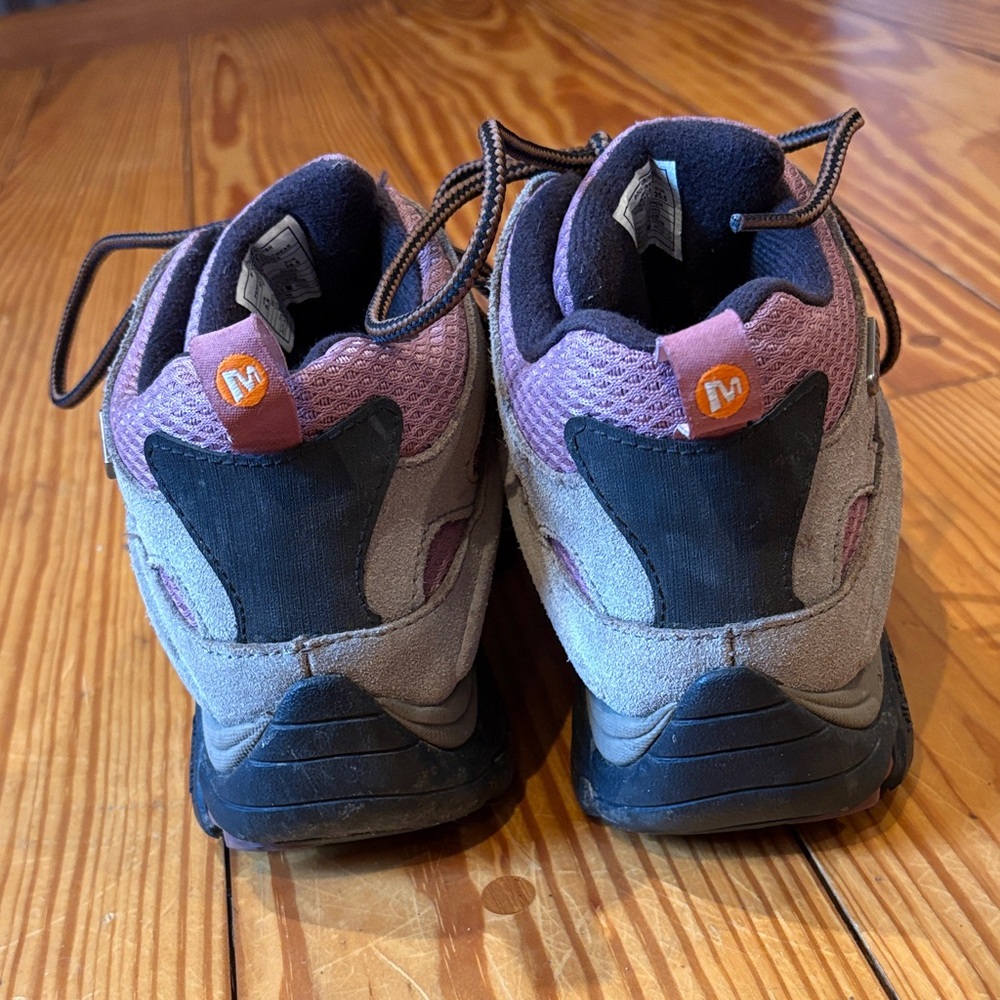 Merrell Moab 3 Mid Waterproof Pink/Purple Hiking Shoes - Picture 3 of 6